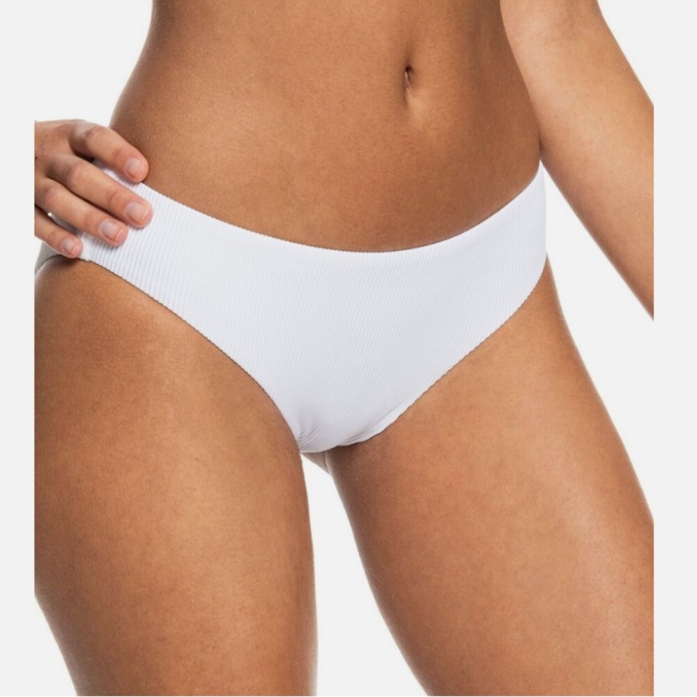 NWOT NEVER WORN Roxy white ribbed Bikini Bottom Size XL